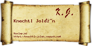 Knechtl Jolán névjegykártya
